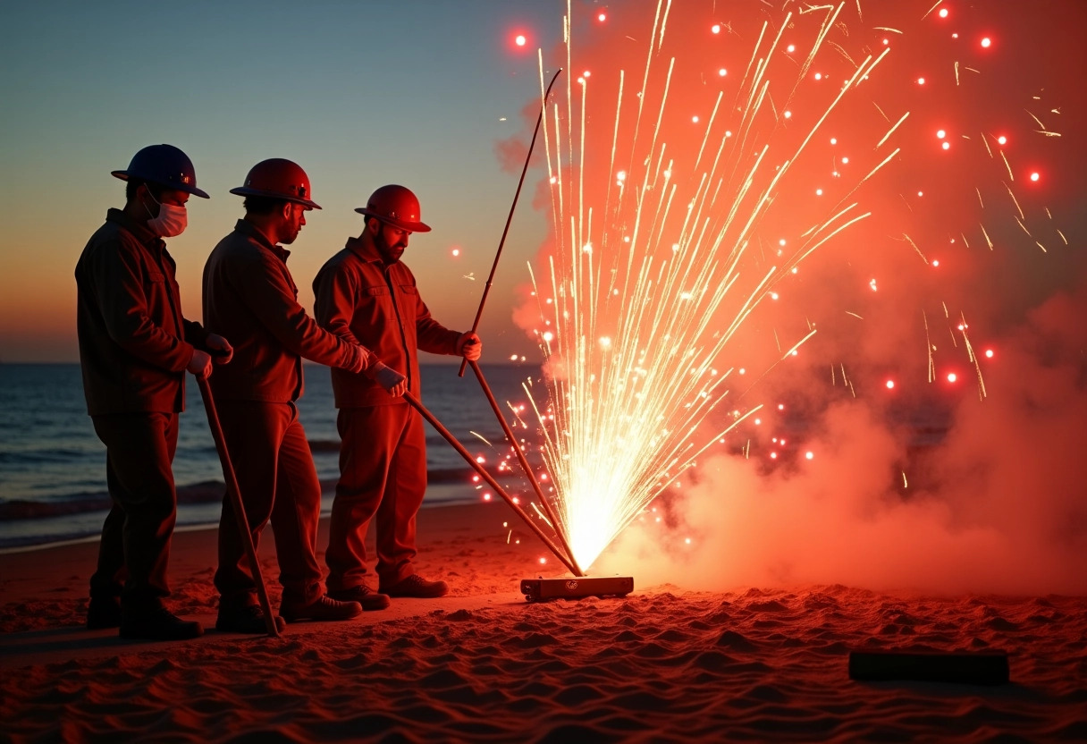 feu d artifice la palmyre