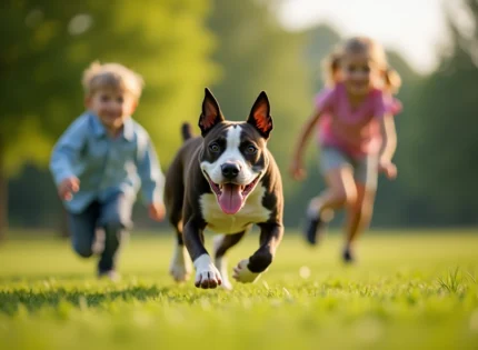 Le Staffie bull et les enfants : une amitié indéfectible