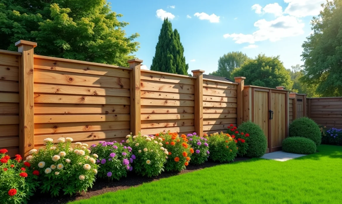 Métamorphosez votre jardin avec une clôture en lames de bois sur mesure